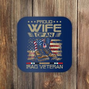 Proud Wife Of Us Iraq War Veteran Family Matching Coaster