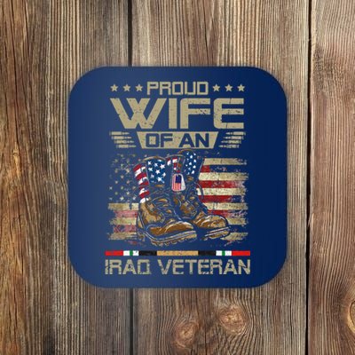 Proud Wife Of Us Iraq War Veteran Family Matching Coaster