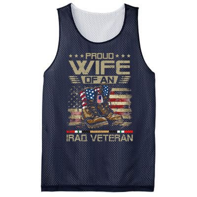 Proud Wife Of Us Iraq War Veteran Family Matching Mesh Reversible Basketball Jersey Tank