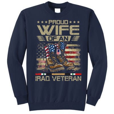 Proud Wife Of Us Iraq War Veteran Family Matching Tall Sweatshirt