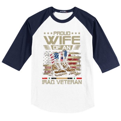 Proud Wife Of Us Iraq War Veteran Family Matching Baseball Sleeve Shirt