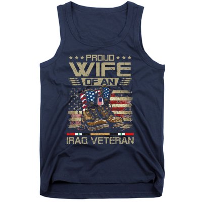 Proud Wife Of Us Iraq War Veteran Family Matching Tank Top