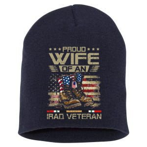 Proud Wife Of Us Iraq War Veteran Family Matching Short Acrylic Beanie