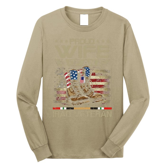 Proud Wife Of Us Iraq War Veteran Family Matching Long Sleeve Shirt