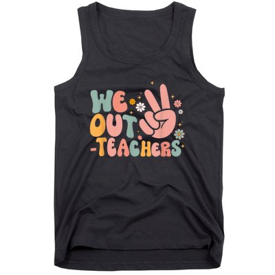 Peace We Out Teacher Happy Last Day Of School Teacher Summer Tank Top