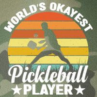 Pickleball World's Okayest Pickleball Player Funny Pickleball Legacy Tie Dye Trucker Hat