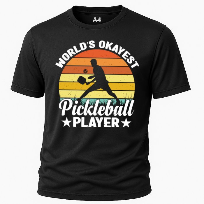 Pickleball World's Okayest Pickleball Player Funny Pickleball Performance Shirt