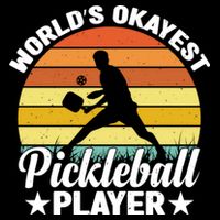 Pickleball World's Okayest Pickleball Player Funny Pickleball Tall T-Shirt