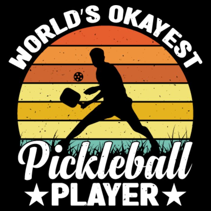 Pickleball World's Okayest Pickleball Player Funny Pickleball Tall T-Shirt