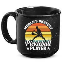 Pickleball World's Okayest Pickleball Player Funny Pickleball 15oz Campfire Ceramic Mug