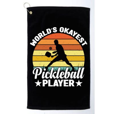 Pickleball World's Okayest Pickleball Player Funny Pickleball Golf Towel