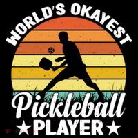 Pickleball World's Okayest Pickleball Player Funny Pickleball Toddler T-Shirt