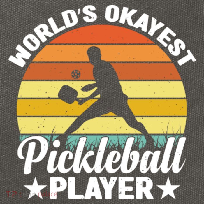 Pickleball World's Okayest Pickleball Player Funny Pickleball Cotton Canvas Backpack