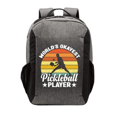 Pickleball World's Okayest Pickleball Player Funny Pickleball Vector Backpack