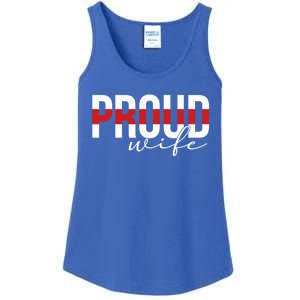 Proud Wife Of A Firefighter Wife Fire Wife Meaningful Gift Ladies Essential Tank