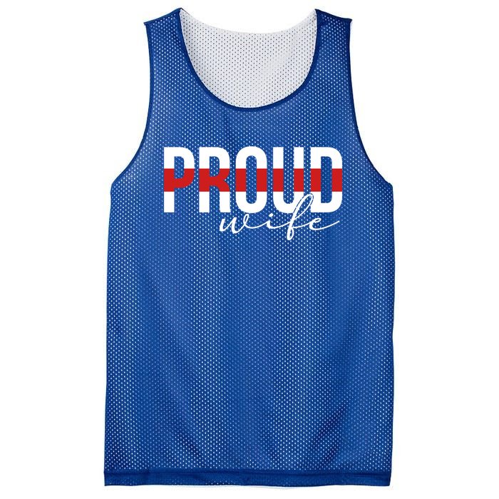 Proud Wife Of A Firefighter Wife Fire Wife Meaningful Gift Mesh Reversible Basketball Jersey Tank