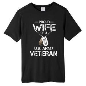 Proud Wife Of A U.S. Army Veteran Tall Fusion ChromaSoft Performance T-Shirt