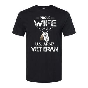 Proud Wife Of A U.S. Army Veteran Softstyle CVC T-Shirt