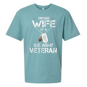 Proud Wife Of A U.S. Army Veteran Sueded Cloud Jersey T-Shirt