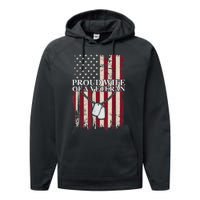 Proud Wife Of A Veteran Gifts For Veterans Day Military Wife Performance Fleece Hoodie