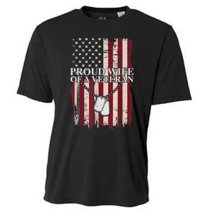 Proud Wife Of A Veteran Gifts For Veterans Day Military Wife Cooling Performance Crew T-Shirt