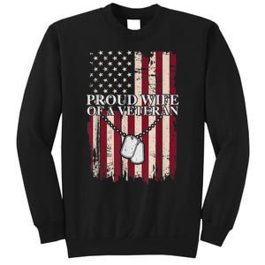 Proud Wife Of A Veteran Gifts For Veterans Day Military Wife Sweatshirt