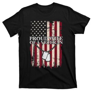 Proud Wife Of A Veteran Gifts For Veterans Day Military Wife T-Shirt