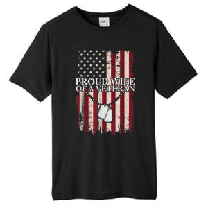 Proud Wife Of A Veteran Gifts For Veterans Day Military Wife Tall Fusion ChromaSoft Performance T-Shirt