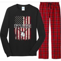 Proud Wife Of A Veteran Gifts For Veterans Day Military Wife Long Sleeve Pajama Set