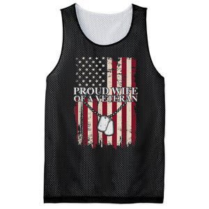 Proud Wife Of A Veteran Gifts For Veterans Day Military Wife Mesh Reversible Basketball Jersey Tank