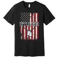 Proud Wife Of A Veteran Gifts For Veterans Day Military Wife Premium T-Shirt