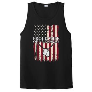 Proud Wife Of A Veteran Gifts For Veterans Day Military Wife PosiCharge Competitor Tank