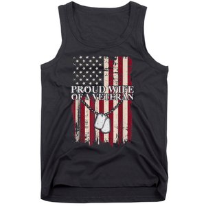 Proud Wife Of A Veteran Gifts For Veterans Day Military Wife Tank Top