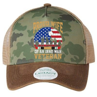 Proud Wife Of Iraq War Veteran Flag Usa Family Matching Legacy Tie Dye Trucker Hat