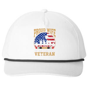 Proud Wife Of Iraq War Veteran Flag Usa Family Matching Snapback Five-Panel Rope Hat