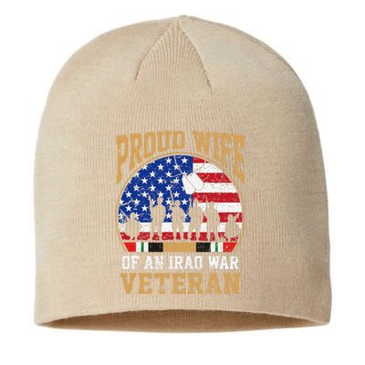 Proud Wife Of Iraq War Veteran Flag Usa Family Matching Sustainable Beanie