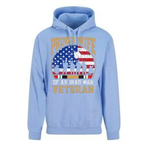 Proud Wife Of Iraq War Veteran Flag Usa Family Matching Unisex Surf Hoodie