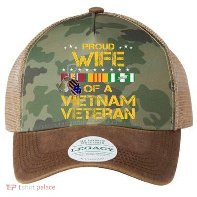 Proud Wife Of A Vietnam Veteran My Husband Is A Hero Gift Legacy Tie Dye Trucker Hat