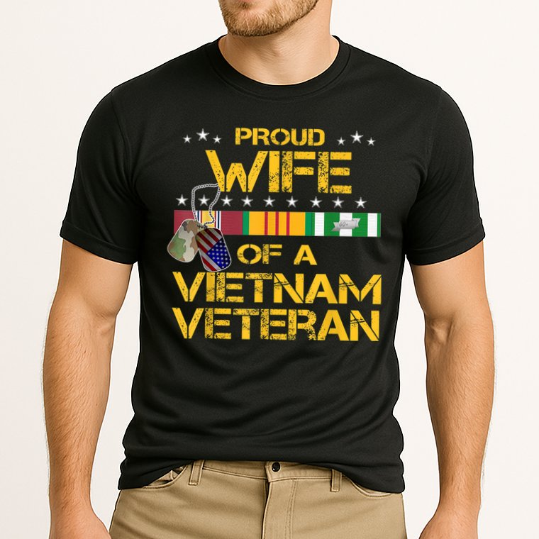 Proud Wife Of A Vietnam Veteran My Husband Is A Hero Gift Cooling Performance Crew T-Shirt