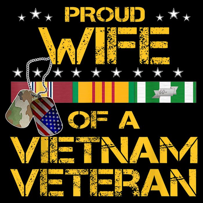 Proud Wife Of A Vietnam Veteran My Husband Is A Hero Gift Drawstring Bag