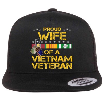 Proud Wife Of A Vietnam Veteran My Husband Is A Hero Gift Flatbill Hat
