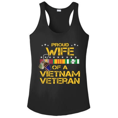 Proud Wife Of A Vietnam Veteran My Husband Is A Hero Gift Ladies PosiCharge Competitor Racerback Tank