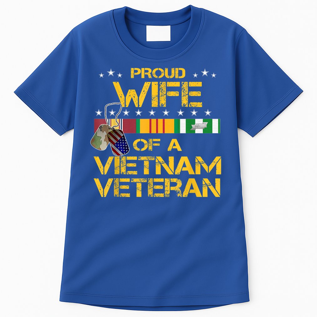 Proud Wife Of A Vietnam Veteran My Husband Is A Hero Gift Tall T-Shirt
