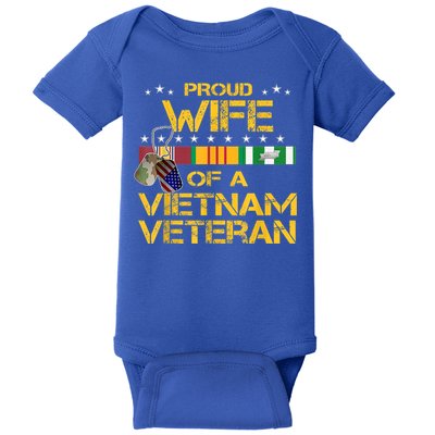 Proud Wife Of A Vietnam Veteran My Husband Is A Hero Gift Baby Bodysuit