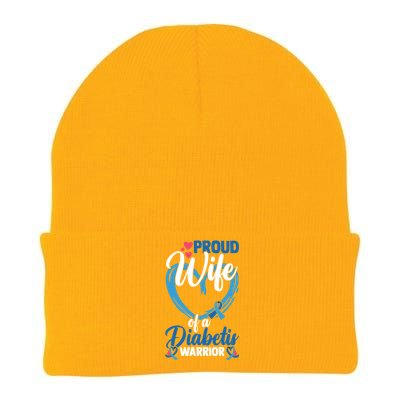 Proud Wife Of A Diabetis Warrior Diabetes Awareness Gift Knit Cap Winter Beanie