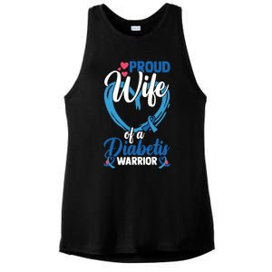 Proud Wife Of A Diabetis Warrior Diabetes Awareness Gift Ladies PosiCharge Tri-Blend Wicking Tank