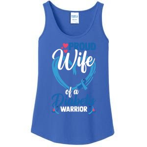 Proud Wife Of A Diabetis Warrior Diabetes Awareness Gift Ladies Essential Tank