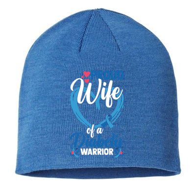 Proud Wife Of A Diabetis Warrior Diabetes Awareness Gift Sustainable Beanie