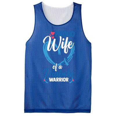 Proud Wife Of A Diabetis Warrior Diabetes Awareness Gift Mesh Reversible Basketball Jersey Tank