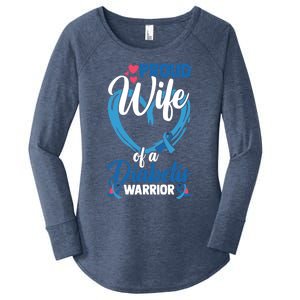 Proud Wife Of A Diabetis Warrior Diabetes Awareness Gift Women's Perfect Tri Tunic Long Sleeve Shirt